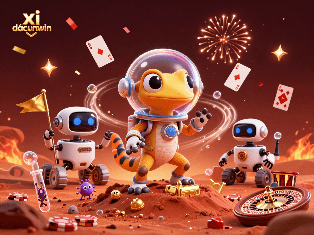 Enjoy thrilling moments with xi dách sunwin in this vibrant 3D casino adventure illustration