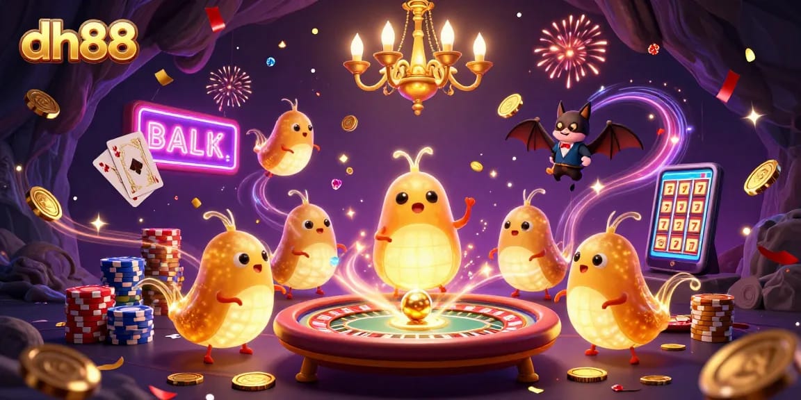 Join the excitement at dh88 casino with vibrant glowworms, sparkling gems, and thrilling game action.