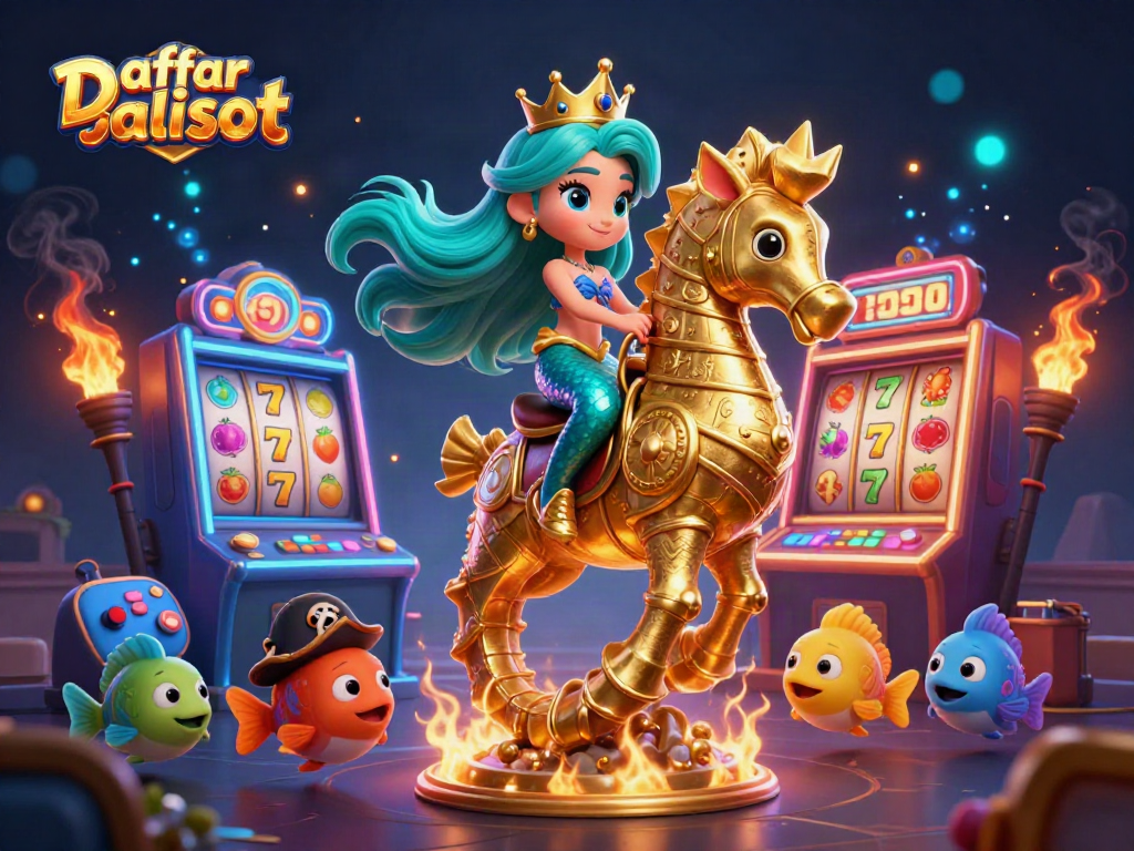 Experience the excitement of Daftar balisot with vibrant slot machines and whimsical sea creatures