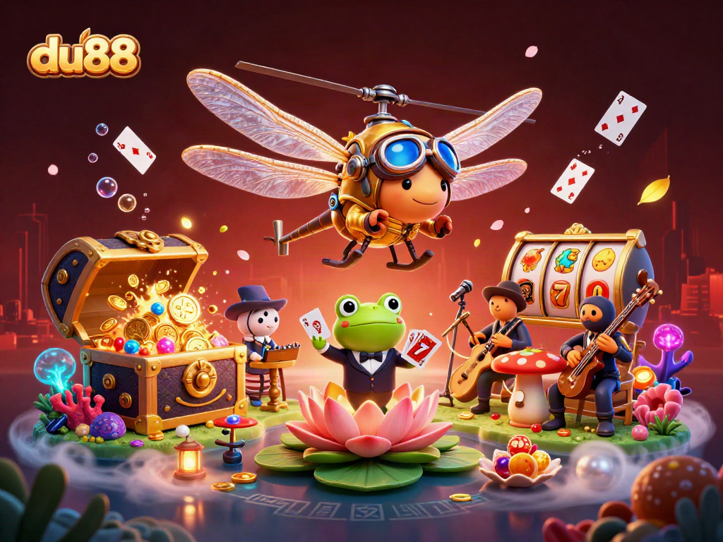 Engage with du88 in a vibrant casino scene showcasing dynamic characters and spectacular game elements.