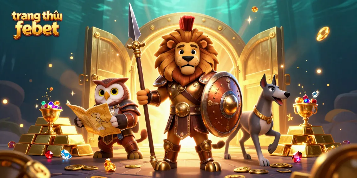 Engage with the ultimate action at trang chủ febet with a vibrant 3D casino adventure illustration featuring lucky treasures.