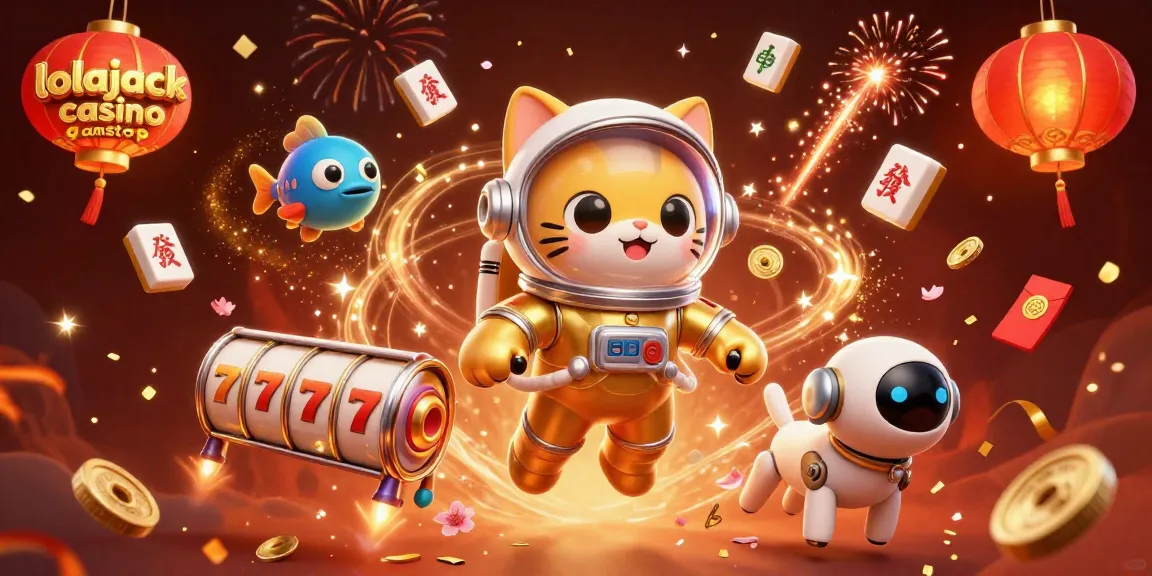 Spin to win at lolajack casino gamstop with vibrant casino-themed characters and elements.