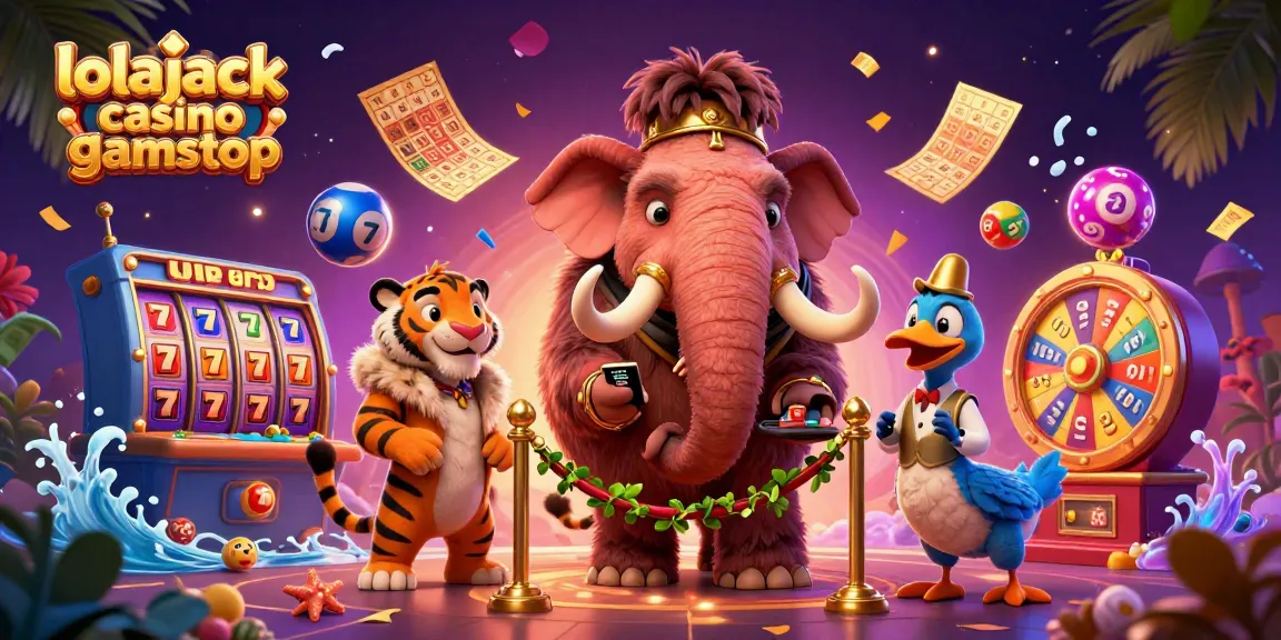 Experience exciting gameplay at lolajack casino gamstop with vibrant slot reels and a unique character scene.