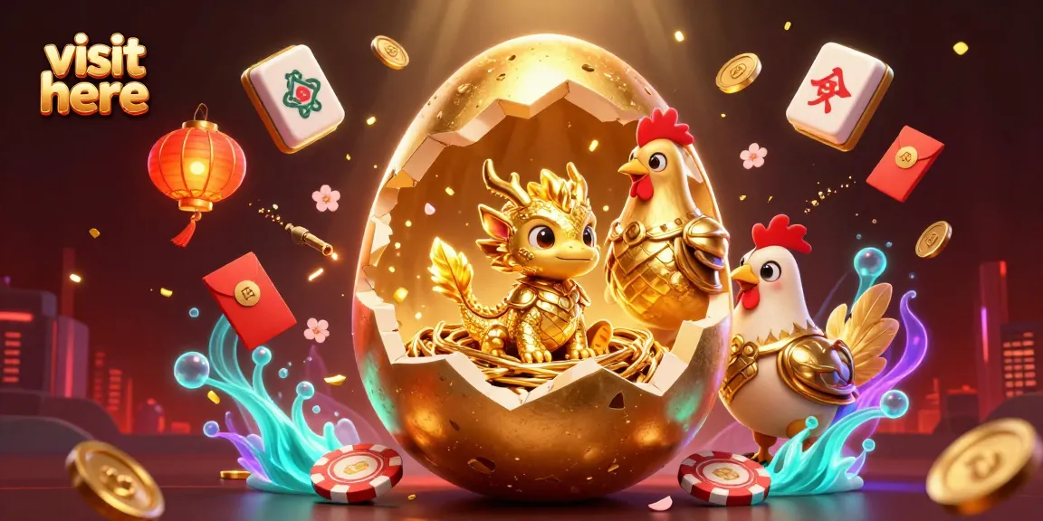 Visit here to experience a vibrant 3D casino fantasy featuring a golden dragon among poker chips.