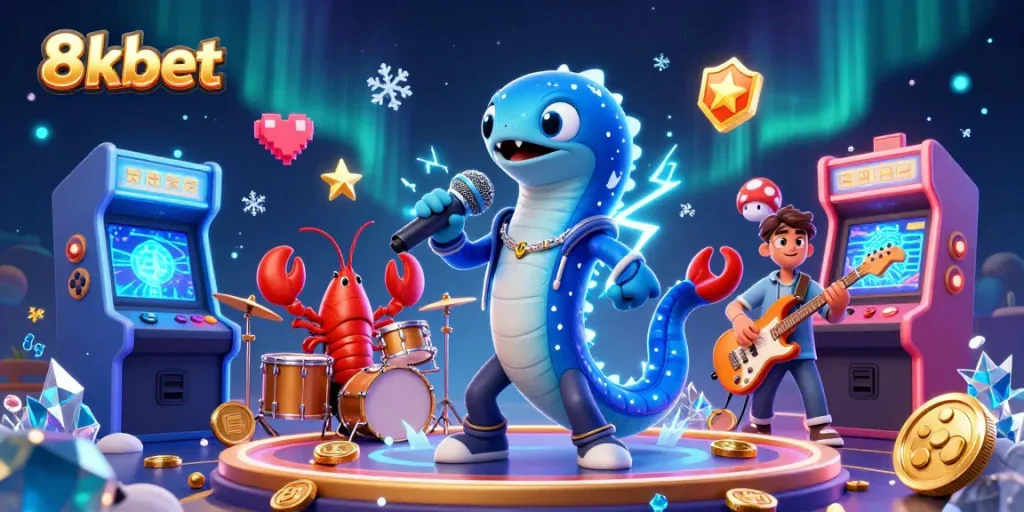 8xbet challenges players with a vibrant underwater casino scene featuring thrilling gaming elements.